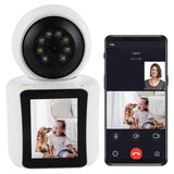 Camera surveillance wifi intérieure 3mp 360 degrés PTZ rotation 50m vision nocturne IR audio bidirectionnel caméra de surveillance
