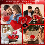 Coffret cadeau Rose éternelle collier je t'aime en 100 langues collier de Projection boîte pomme rouge cadeau de noël vacances