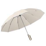 Parapluie Parapluie 10 baleines 105x67cm avec surface élargie et épaissie résistant à la pluie et aux UV solide et durable Blanc