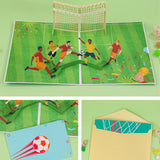 arte de voeux 20x15cm football carte de vœux tridimensionnelle sculpture en papier vœux d'anniversaire petite carte carte postale