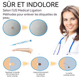 Verrue kit de retrait d'étiquettes cutanées outils avec 40 bandes micro stylo pour enlever facilement étiquettes skin label remover