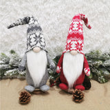 2 nouvelles poupées de noël sans visage, poupées de dessin animé pour enfants, poupées de dessin animé de décoration de noël
