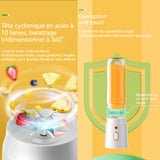 Petit extracteur de jus vertical rechargeable 500ml presse-agrumes sans fil portable mini blender blender smoothie pour voyages