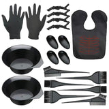 Kit Coloration Cheveux 19 pièces Comprend un ensemble complet d'outils Matériaux de haute qualité Coloration sûre et confortable