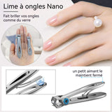 oupe-ongles 3PCS grande ouverture pointu acier inoxydable outils  manucure avec lime à ongles facile transporter manucure facile