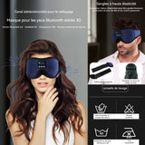 Casque de sommeil 10 heures endurance musique masque pour les yeux sommeil casque 3D Bluetooth sans ombrage sommeil voyage aérien