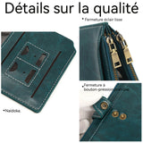 Porte-Monnaie Femme Grande Capacite 21 x11cm Porte Monnaie avec 19 emplacements Cartes RFID Blocage Bordeaux Porte-Monnaie