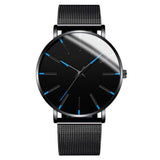 Montre analogique homme 42mm bracelet en acier inoxydable montre à quartz montre homme élégant montre-bracelet cadeaux pour hommes