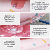 Piscine 120x30 cm Matériau PVC écologique Support ultra-résistant et protection complète Fond à bulles confortable Piscine familiale