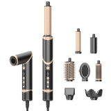 Sèche cheveux Pliable 8-en-1 1400W 3 vitesses Contrôle de la température à 4 vitesses Coiffage multifonctions Moteur 110,000RPM