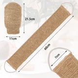 Sangle lave dos 58x10cm lanière crin gant exfoliant bande dos exfoliante en chanvre naturel pour dos corps bain douche homme femme