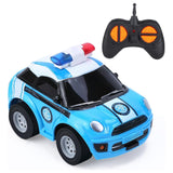 Voiture Telecommandé  Voiture de dessin animé Voiture Jouet motricité avec télécommande Idées cadeaux pour les enfants de 2 à 4 ans