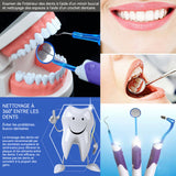 Dentaire hydropulseur portable LED USB Brosse A Dents Electrique Hygiene Electromenager Ensemble 3 pièces soins bucco-dentaires