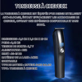 Tondeuse à cheveux rechargeable avec ecran LED 6 peignes et batteries au lithium pour adultes tondeuse cheveux hommes professionnel
