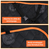 Protection voiture chien 142x135cm détachable universelle housse voiture siege arriere imperméable facile à nettoyer pour chien