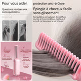 Mini brosse lissante pliable 9 niveaux de température réglables lisseur cheveux portable fers à lisser sans fil rechargeable