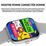 Montre intelligente 100 Modes 1.83 Pouces montre connectée femme homme montre de sport appels numérotation montre sport connectée