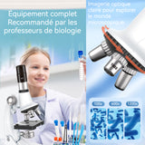 Loupe 25 cm Lentille d'extension 4x Grossissement jusqu'à x4800 Outil pédagogique pour explorer le monde microscopique Microscope