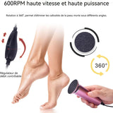 Rapeuse pieds electrique rechargeable anti-callosités râpe à pieds pédicure electrique vitesse réglable lime pieds electrique