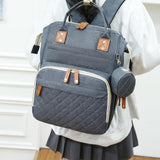 Sac à langer 38x27 cm Tissu Oxford Grande capacité de 20 L Peut contenir 3 biberons Peut se déplier en lit bébé de 70 cm Sac à dos