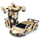 Voiture télécommandée or 22x15x9cm jouet transformateur robot télécommandé transformable transformation intelligente télécommandée