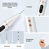 Nettoyeur de dents ultrasonique intelligent Portable Appareil nettoyage dents avec 5 Modes 2 Buses prévient les problèmes dentaires