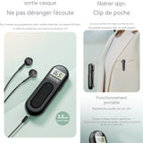 Mini radio de poche portable avec clip arrière rechargeable sans fil walkman fm am prise casque d'extérieur avec des écouteurs