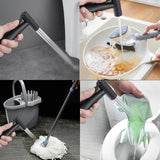 Pulvérisateur de bidet en acier inoxydable noir 1/2pouce+tuyau+socle multifonctionnel kit douchette wc pulvérisateur de toilettes