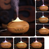 Diffuseur d'arôme de grain de bois, diffuseur d'arôme coloré, diffuseur d'arôme domestique et humidificateur 300ML