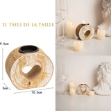 Bougeoir en Bois, bougeoir photophore en Forme de cœur Creux candélabres support de Bougie votive de Bureau pour Salle à Manger