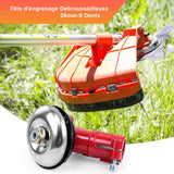 Renvoi d'angle debroussailleuse 26mm rond de 9 dents tête d'engrenage debroussailleuse universelle pour diverses outils de jardin