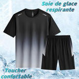 T-shirts de sport 28x42x8cm XL athletic suit short sleeve fitness running clothe quick dry T-shirt ensemble de vetement d'athletisme