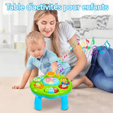 Table d'activités 30x16cm jouets musicaux jouets éducatifs et table jeu pour enfants avec lumière et musique table d'apprentissage
