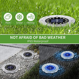 8 Pack Lumières Solaires Extérieures 8pcs Lights LED Garden Lights Energy Saving Lights Buried Spotlight Waterproof Solar Lights