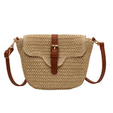Sacoche 24x7x19cm paille à la mode et polyvalent printemps et été nouveau sac tissé voyage de plage sac à bandoulière personnalisé