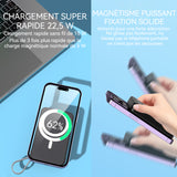 Batterie externe magnétique 10000mAh PD22.5W avec iphone et connecteur type-C Chargement rapide sans fil 15W batterie externe noir