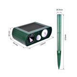 Répulseur solaire  8 m Répulseur d'animaux  Répulseur solaire rechargeable Répulseur à ultrasons Répulseur à ultrasons pour chats