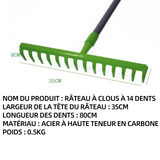 râteau manche 35 cm râteau de jardin râteau de fleuriste râteau enfant outil à main pour jardin potager râteau à pointes amovible