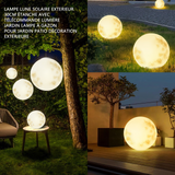 Lampe lune solaire exterieur 30cm étanche Avec télécommande lumière jardin lampe à gazon pour jardin patio décoration extérieure