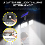 Lampe solaire exterieur 3 modes IP65 lumière solaire avec télécommande solaire exterieur detecteur de eclairage exterieur solaire