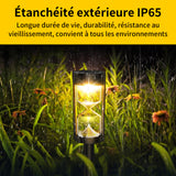 4 pièces solaire sablier pelouse lumière IP65 extérieur pelouse jardin lumière extérieure jardin éclairage prise de terre lumière