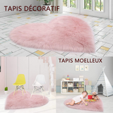 Tapis en forme de coeur rose Ultra Soft Fluffy Tapis Mignon tapis à poils longs Convient Chambre Coucher Salon Décoration