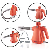 Nettoyeur Vapeur 1000W Nettoyeur Vapeur Multifonctionnel Réservoir d'Eau de 400 ml Avec 9 Accessoires Pour Rideaux Salle de Bain