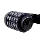 Cadenas de vélo 90CM Chaîne de verrouillage de moto Verrouillage de porte réinitialisable à 5 chiffres Verrouillage de scooter rouge