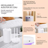 Humidificateur d'air 5 L humidificateur d'arômes avec 3 modes de brume 36 dB Silencieux 50H d'Autonomie avec 7 Color Veilleuse