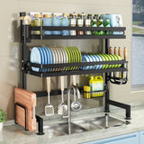 Etagère d'évier Rack à bols Rack à égouttoir Rack à vaisselle au-dessus du robinet Rack à vaisselle d'évier Rack de rangement
