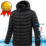 Manteau en coton chauffant d'hiver chauffage électrique manteau en coton à 15 zones veste amovible à capuche