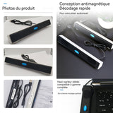 Barre de USB filaire ordinateur petits haut-parleurs plug andplay ordinateur portable bureau haut-parleurslongs minihaut-parleurs