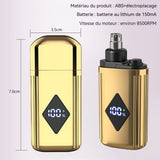 Tondeuse Nez 150mAH 8500 tr/min Mini portable Tondeuse à poils de nez Affichage numérique Démontage facile pour le nettoyage