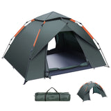 Tente de camping 3 personnes tente pop up imperméable ventilée avec double couche 2 portes pour randonnée alpinisme camping plage